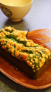 宇治抹茶のクランブルパウンドケーキ