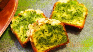宇治抹茶とホワイトチョコのマーブルパウンドケーキ
